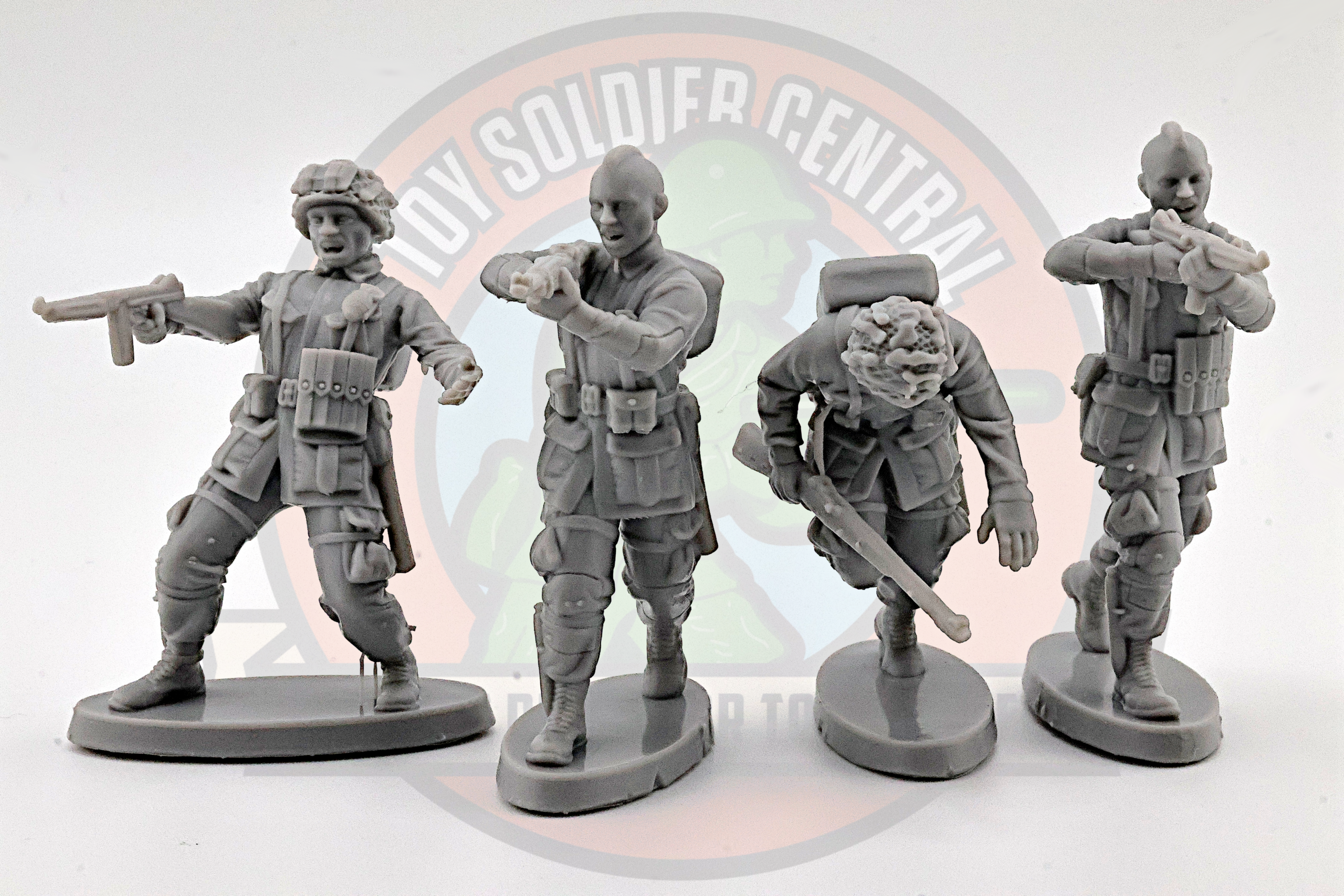 Wounded US Paratrooper Army Men Resin