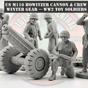 grey resin m116 howitzer cannon crew no base