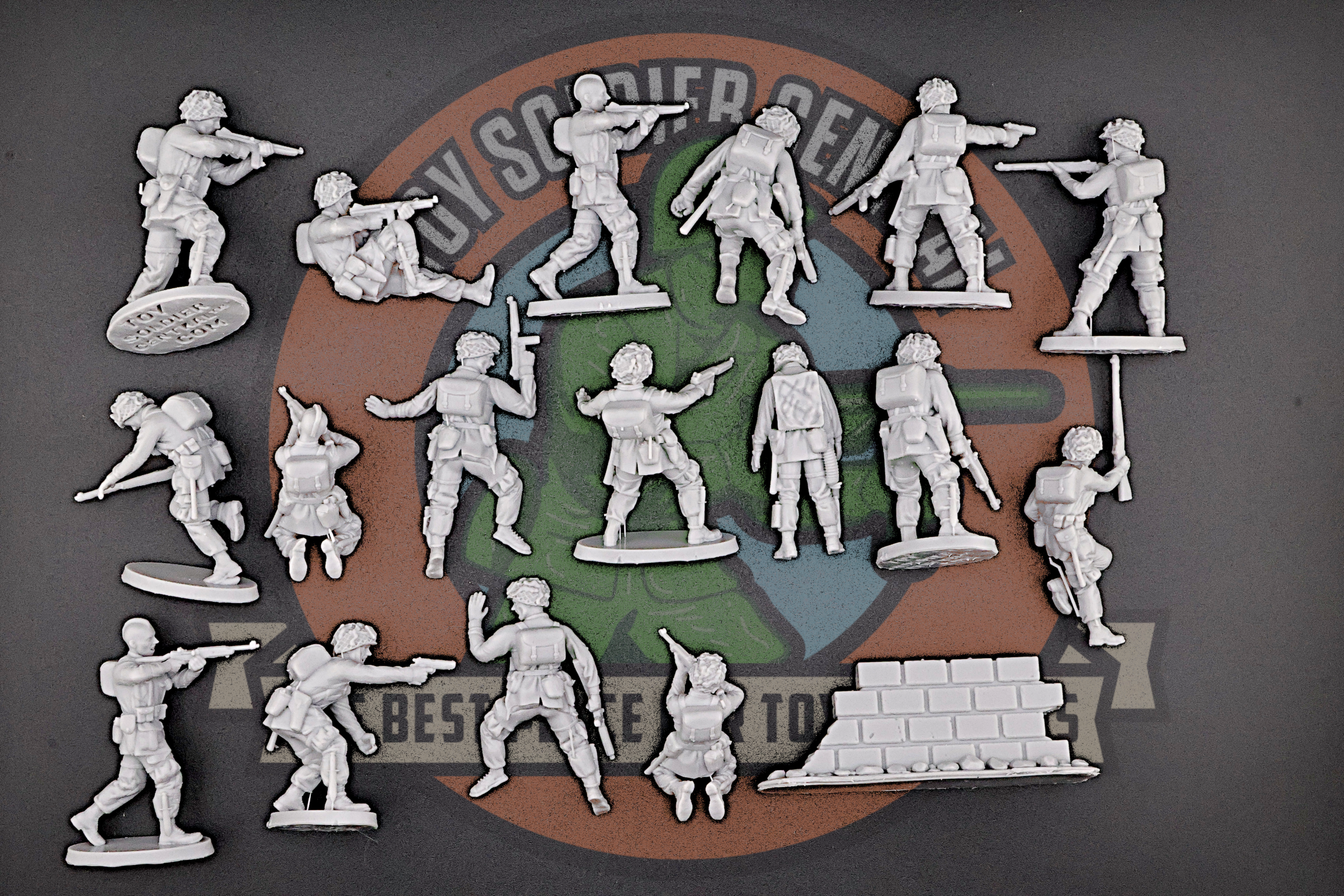 rear toy soldiers us paratroopers army men series 3