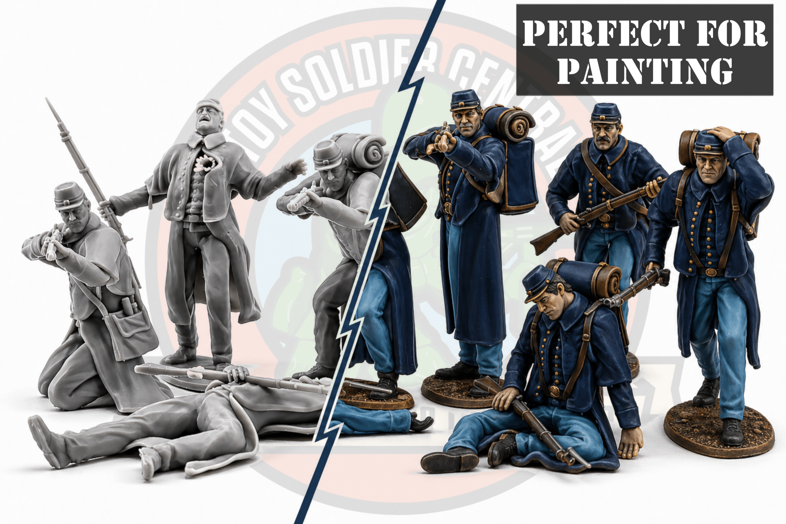american civil war army men perfect for painting