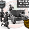 british 6 pounder artillery cannon and crew toy