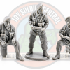 british paratroops in berets toy soldiers cannon crew