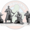crouching civil war toy soldiers grey