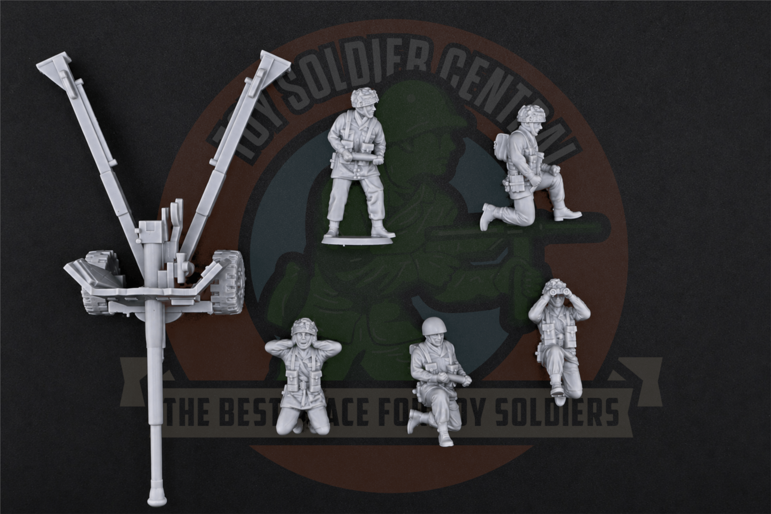 front 6 pound artillery cannon crew