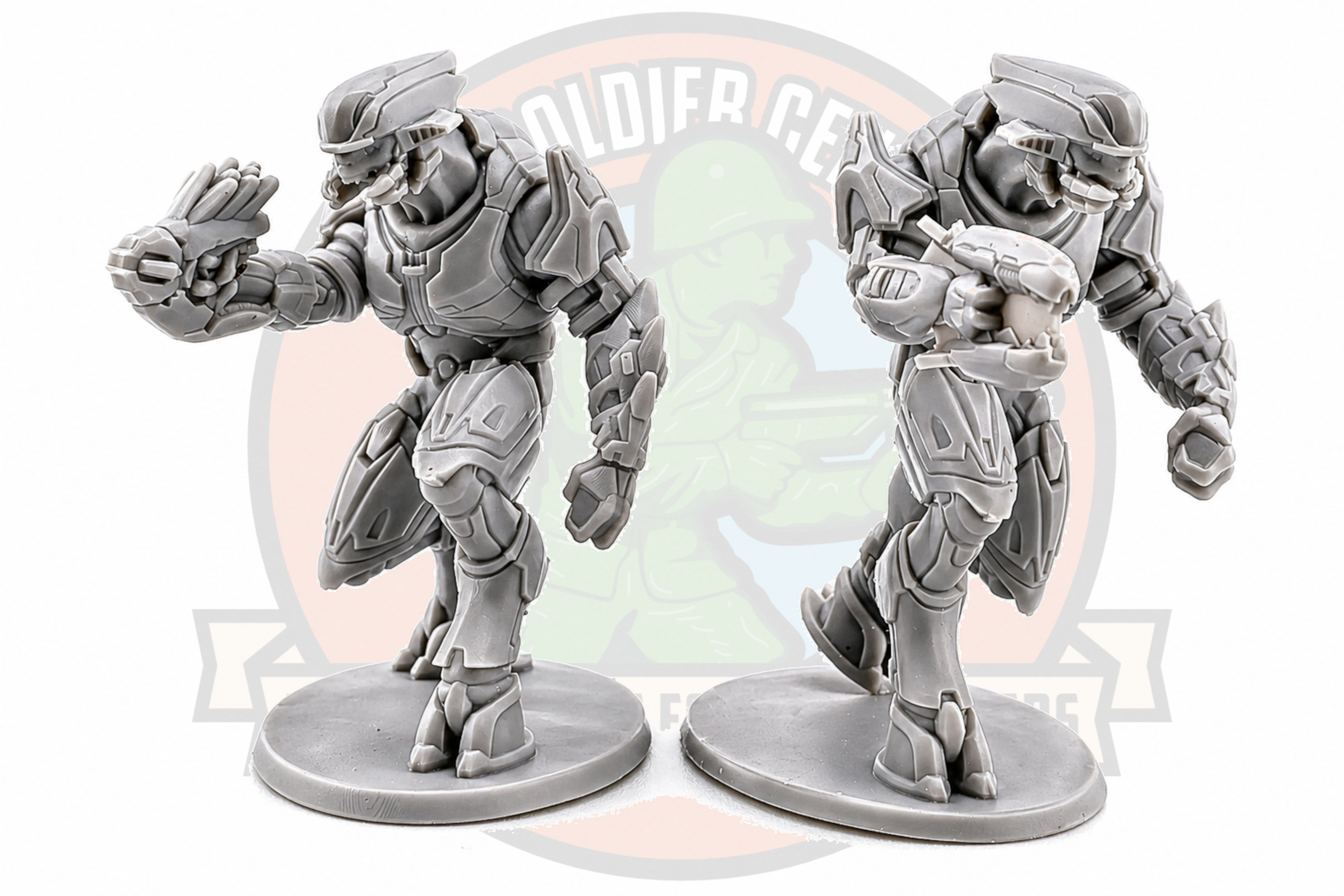 halo elite toy soldier figures grey resin