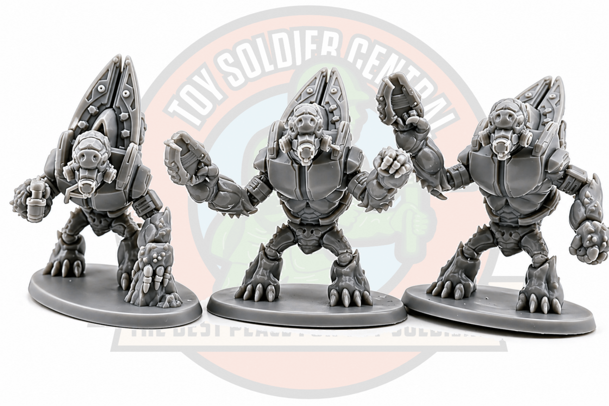 halo grunt toy soldier figures grey resin