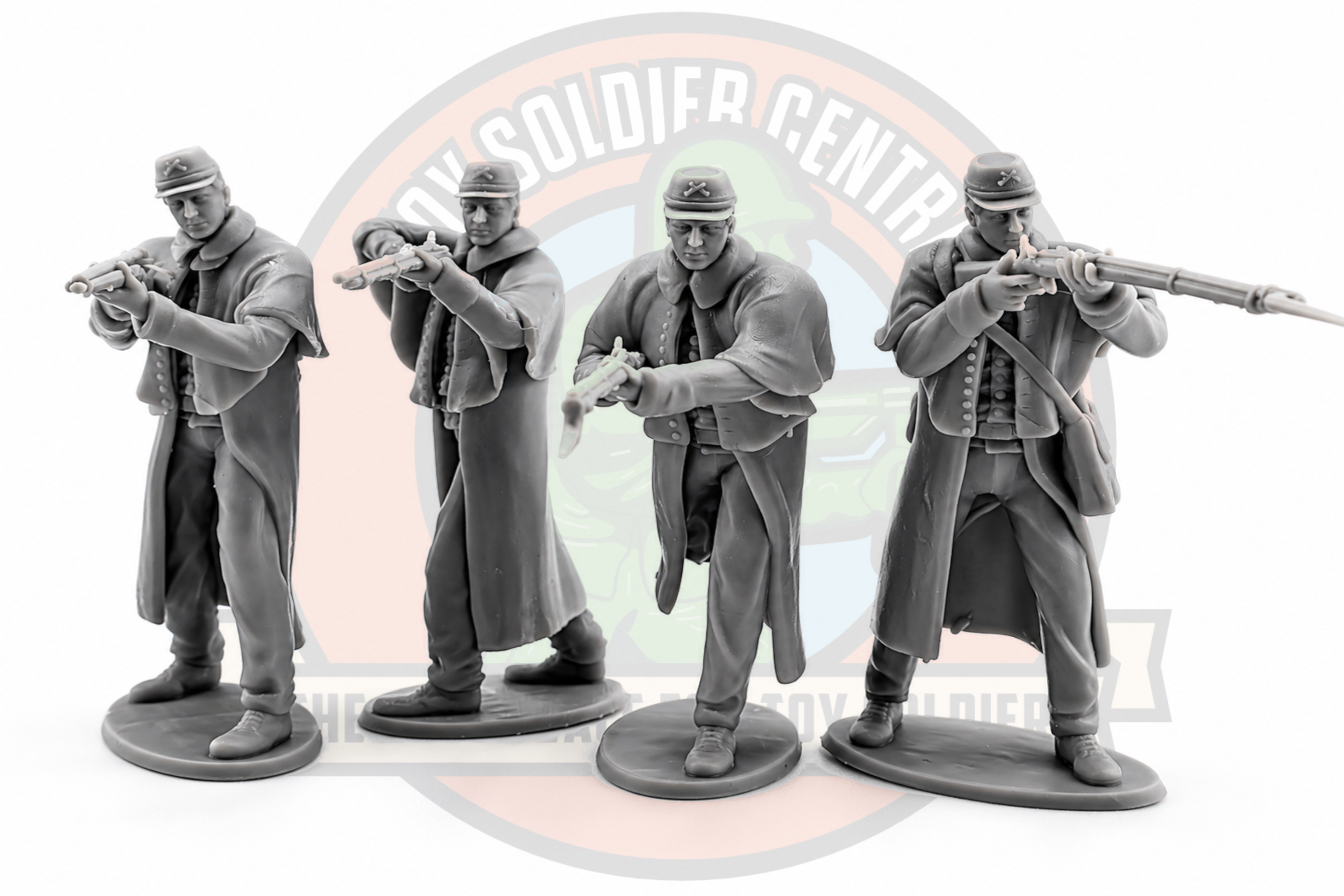 standing aiming civil war confederate army men