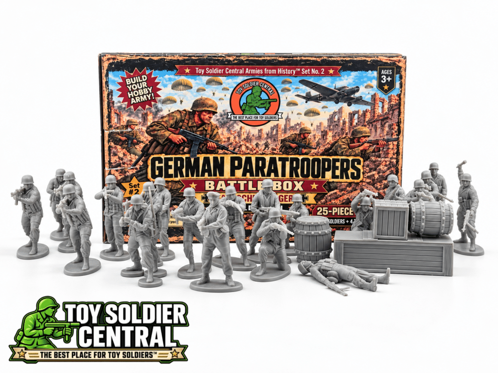 German Paratroopers | WWII Toy Soldiers | 54mm Scale