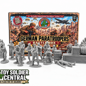 German Fallschirmjager toy army men grey front